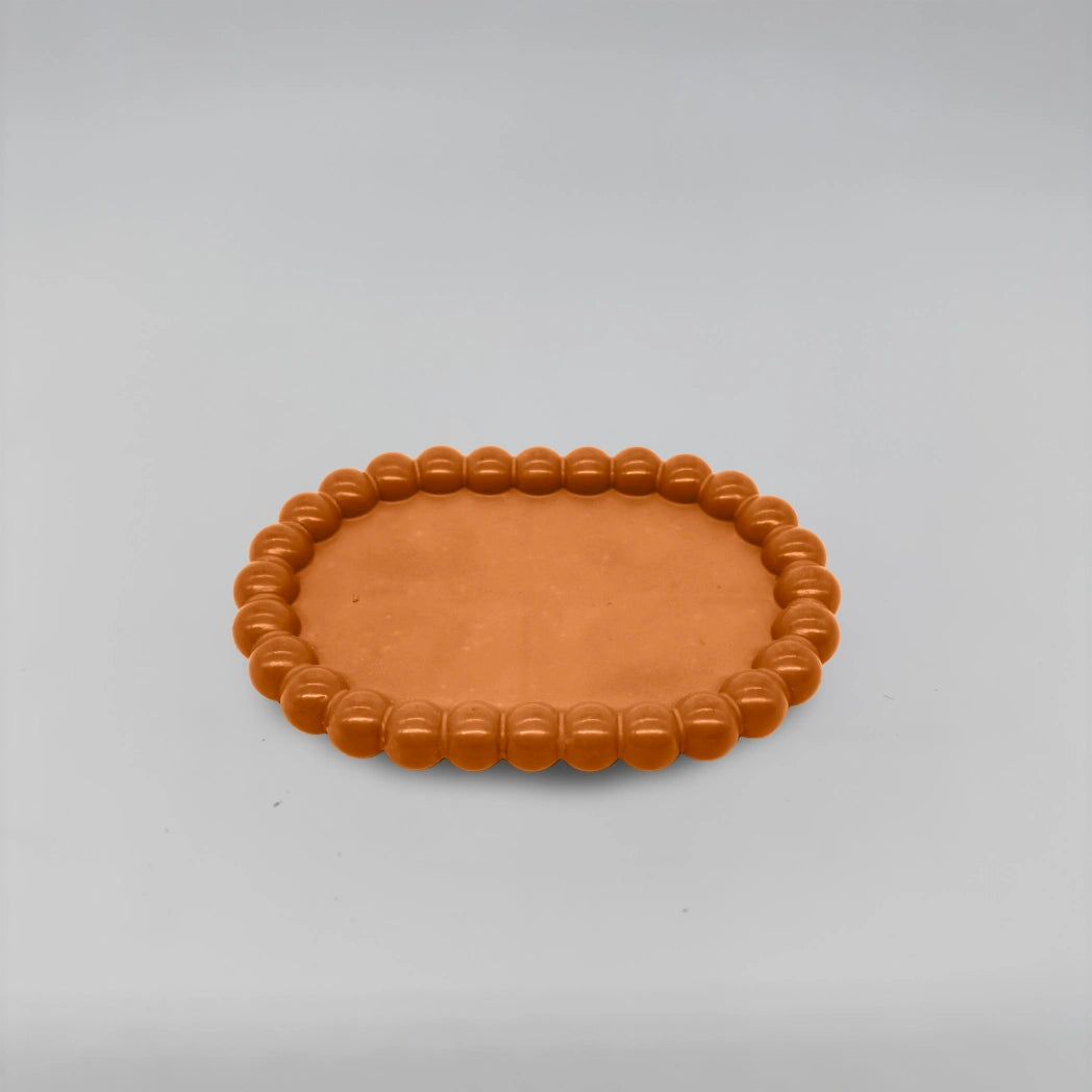 Ovale Tácek bublinový oválný obdélník z betonu