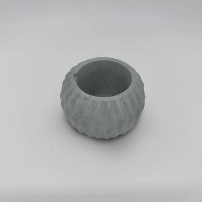 Paralel Nádobka z betonu s geometrickým vzorováním