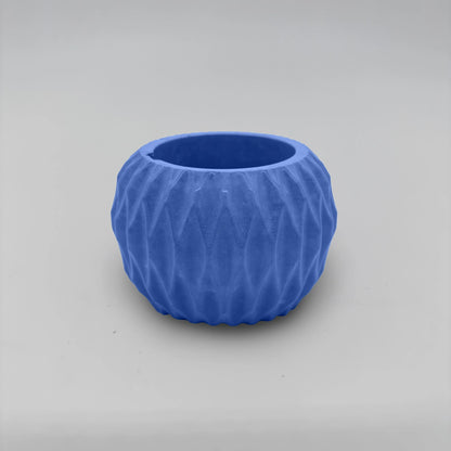 Paralel Nádobka z betonu s geometrickým vzorováním