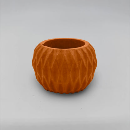 Paralel Nádobka z betonu s geometrickým vzorováním