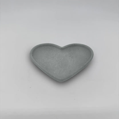 Plateau cœur Srdcový tácek ve tvaru srdce z betonu