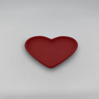 Plateau cœur Srdcový tácek ve tvaru srdce z betonu
