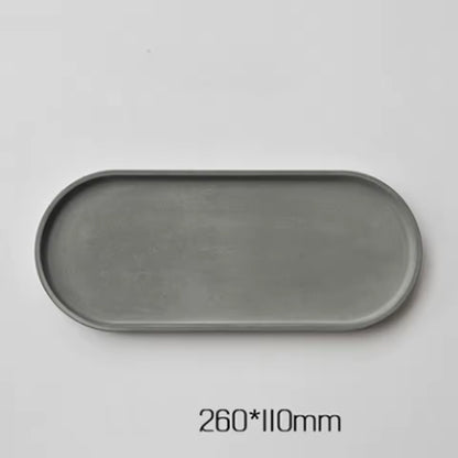 Rounder tácek s hranou z UHPC betonu oválný obdélník 26x11cm