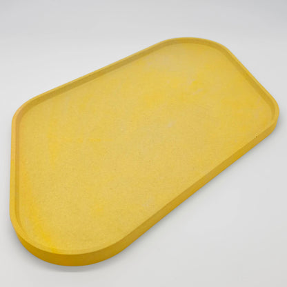 Rounder Podnos a servírovací tác s hranou z UHPC betonu rovnoběžníkový 35x26cm