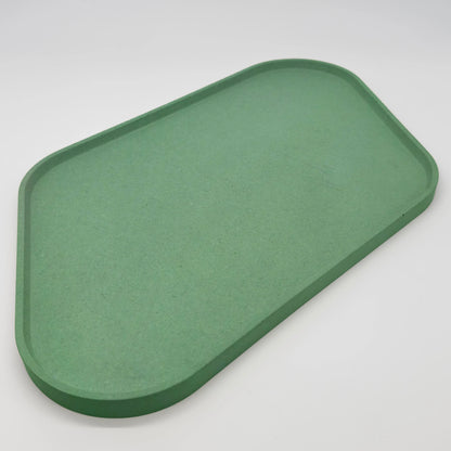 Rounder Podnos a servírovací tác s hranou z UHPC betonu rovnoběžníkový 35x26cm