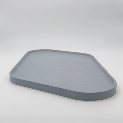 Rounder Podnos a servírovací tác s hranou z UHPC betonu rovnoběžníkový 35x26cm
