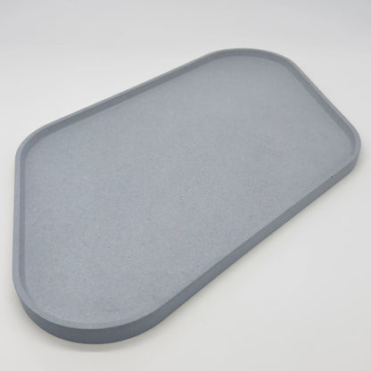 Rounder Podnos a servírovací tác s hranou z UHPC betonu rovnoběžníkový 35x26cm