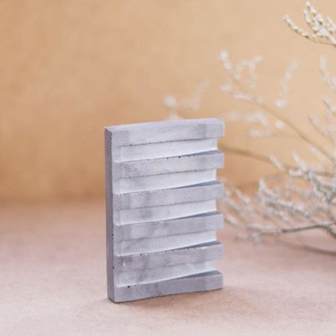 SoapRack Mýdelník Podložka pod mýdlo z betonu s drážkami