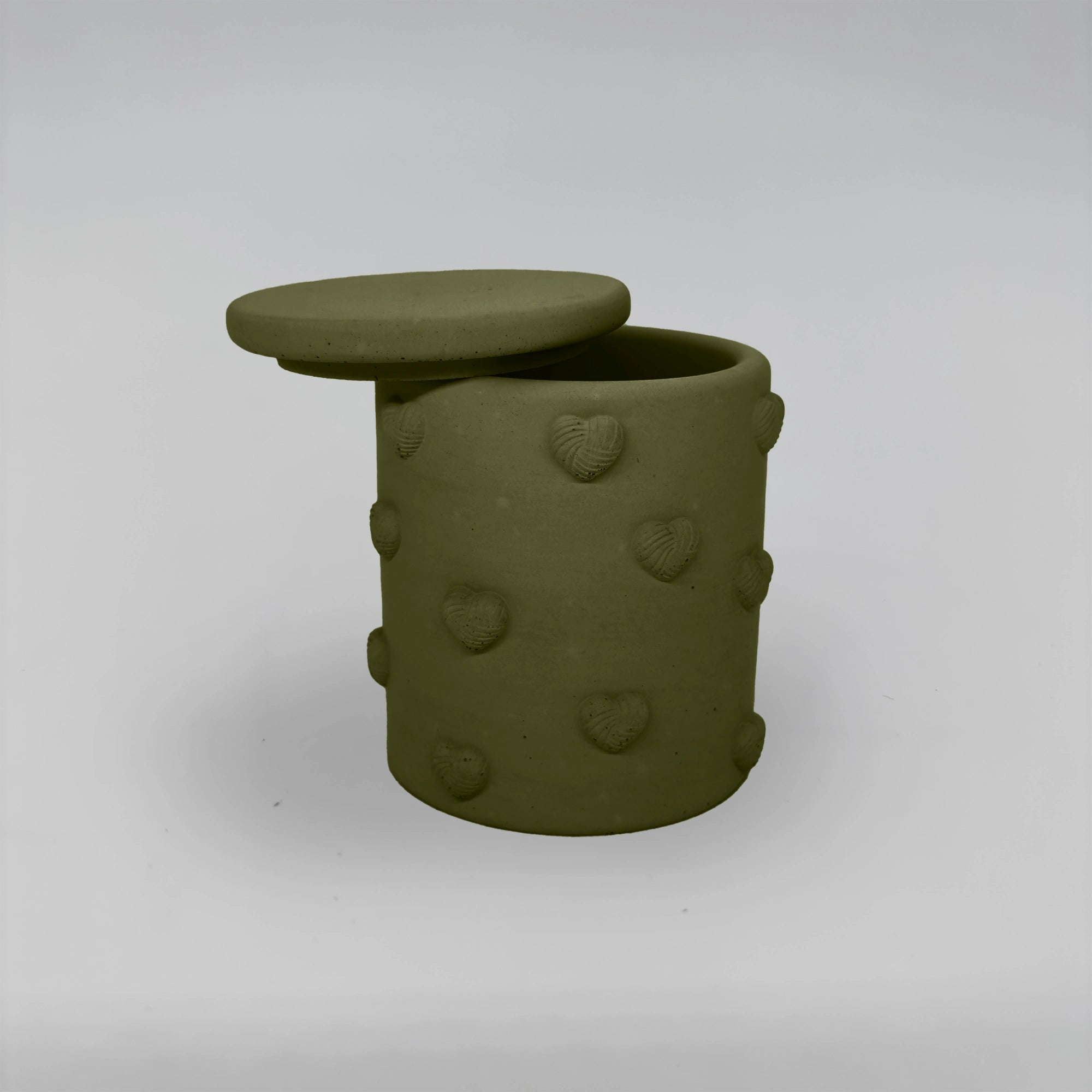 Boîte à cœurs Nádobka se srdíčky z betonu + víčko