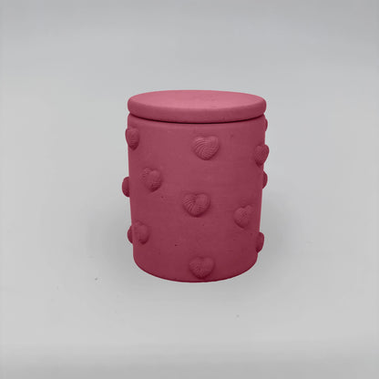 Boîte à cœurs Nádobka se srdíčky z betonu + víčko