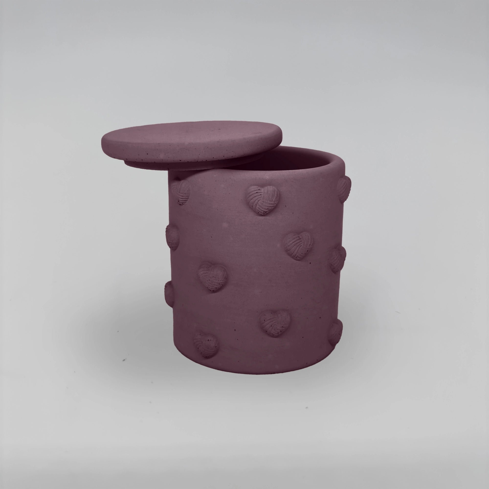 Boîte à cœurs Nádobka se srdíčky z betonu + víčko