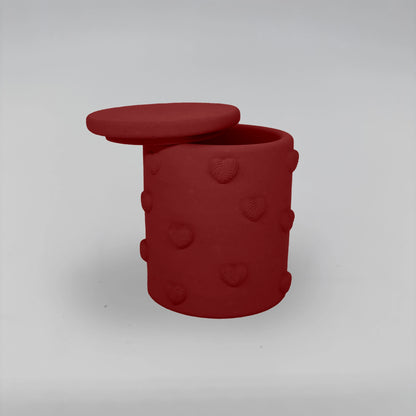 Boîte à cœurs Nádobka se srdíčky z betonu + víčko