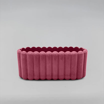 Strisce Nádoba pruhovaná univerzální z betonu oválný obdelník