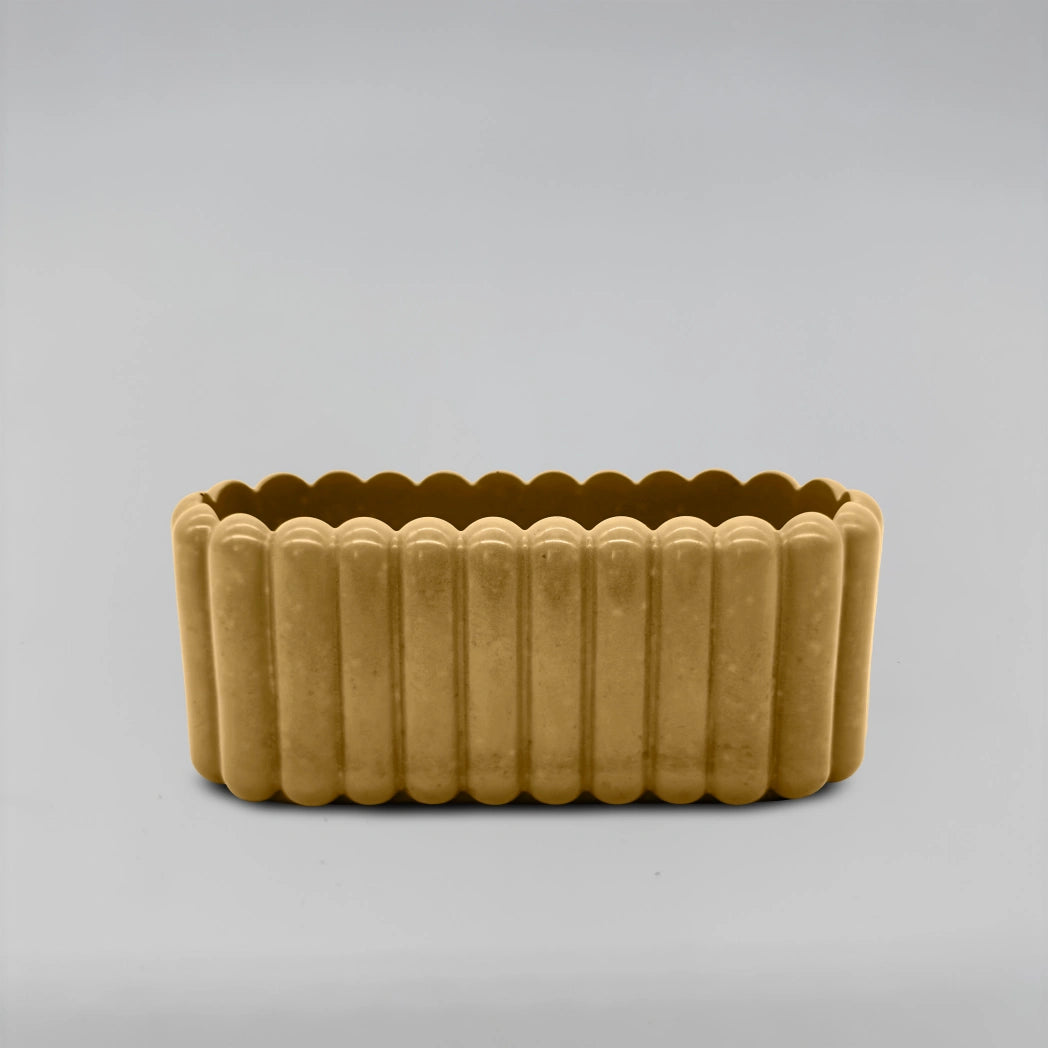 Strisce Nádoba pruhovaná univerzální z betonu oválný obdelník