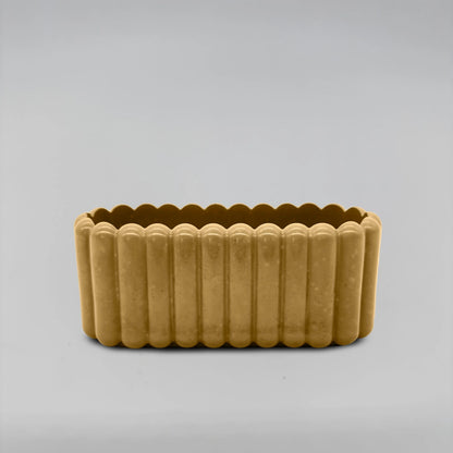 Strisce Nádoba pruhovaná univerzální z betonu oválný obdelník