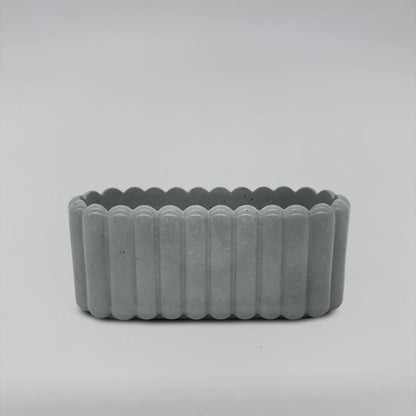 Strisce Nádoba pruhovaná univerzální z betonu oválný obdelník