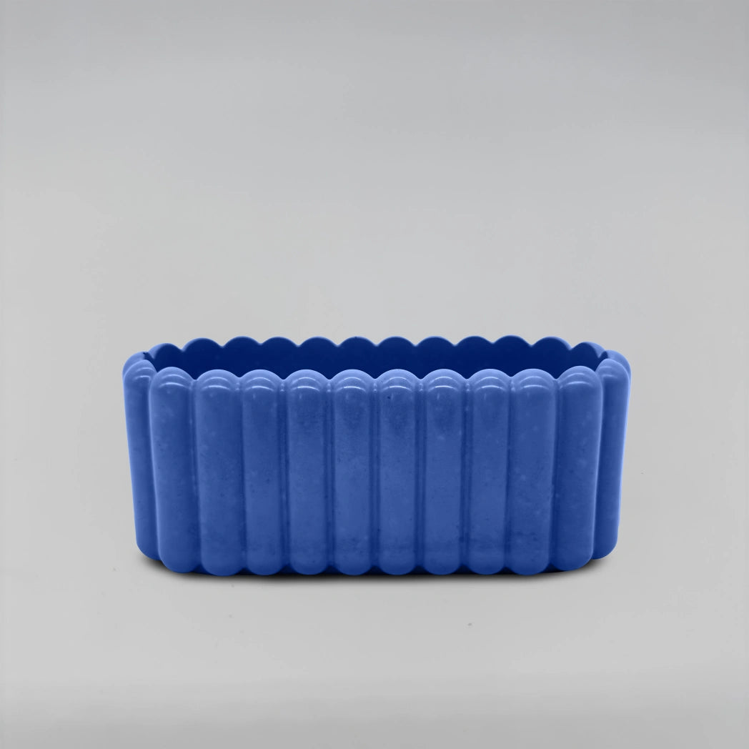 Strisce Nádoba pruhovaná univerzální z betonu oválný obdelník