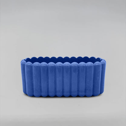 Strisce Nádoba pruhovaná univerzální z betonu oválný obdelník