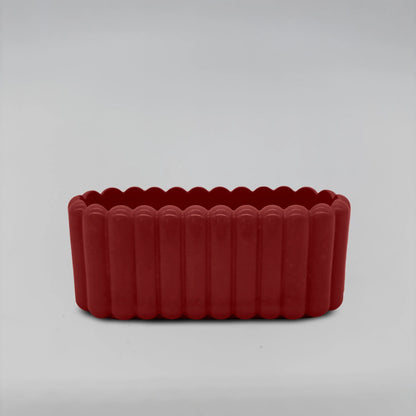 Strisce Nádoba pruhovaná univerzální z betonu oválný obdelník