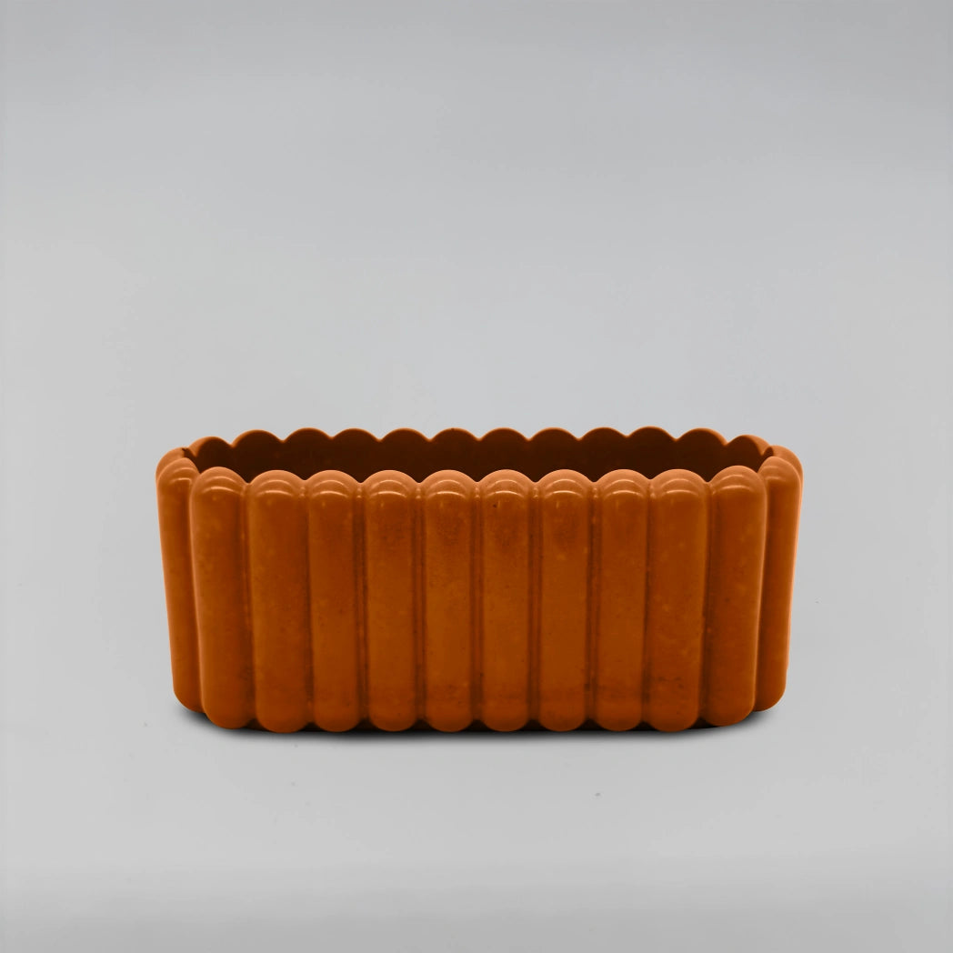 Strisce Nádoba pruhovaná univerzální z betonu oválný obdelník