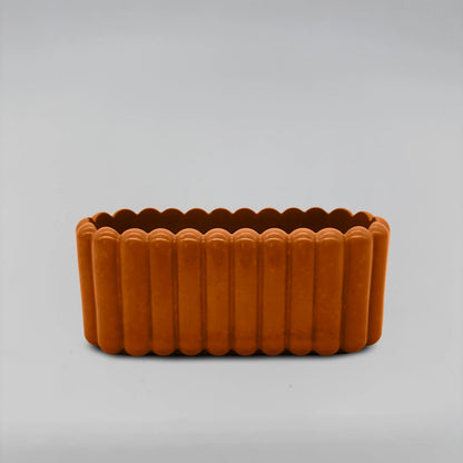 Strisce Nádoba pruhovaná univerzální z betonu oválný obdelník