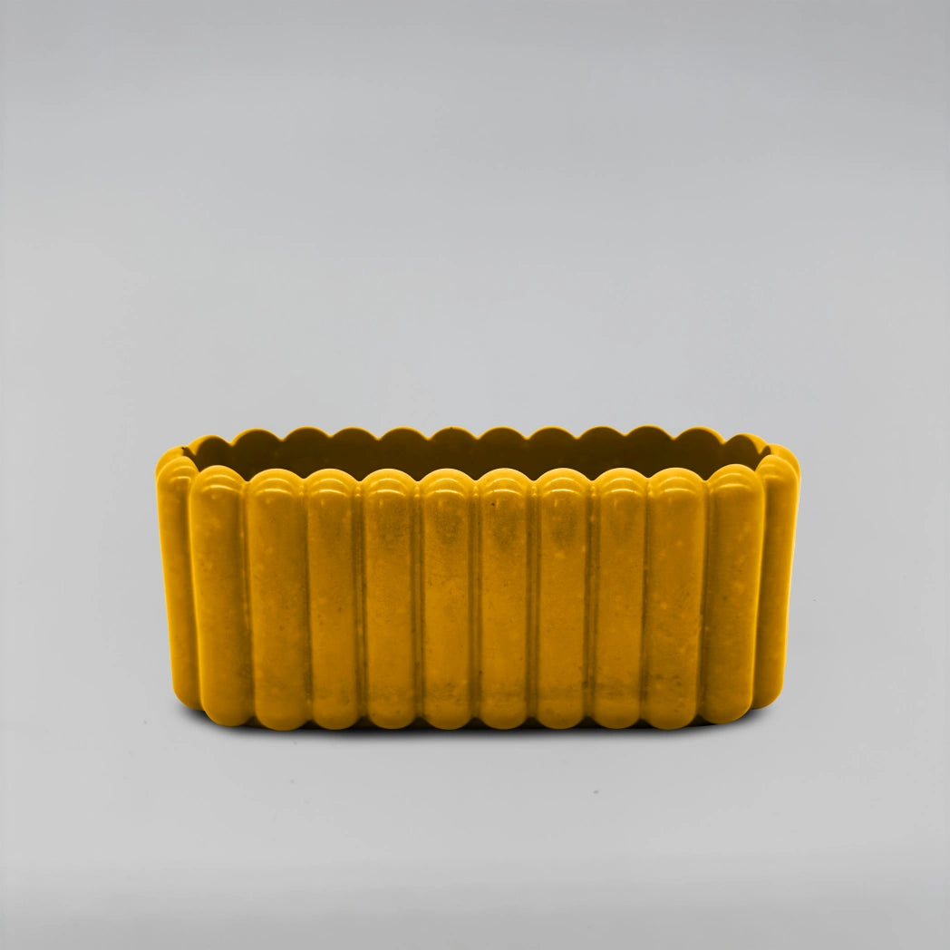 Strisce Nádoba pruhovaná univerzální z betonu oválný obdelník