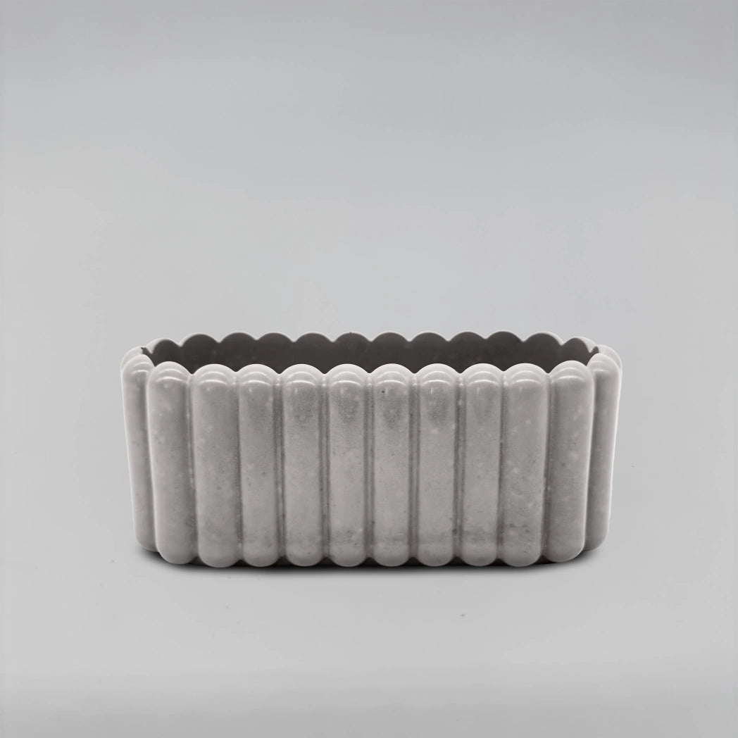 Strisce Nádoba pruhovaná univerzální z betonu oválný obdelník