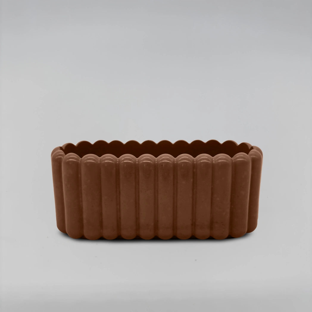 Strisce Nádoba pruhovaná univerzální z betonu oválný obdelník