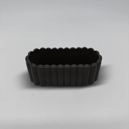 Strisce Nádoba pruhovaná univerzální z betonu oválný obdelník