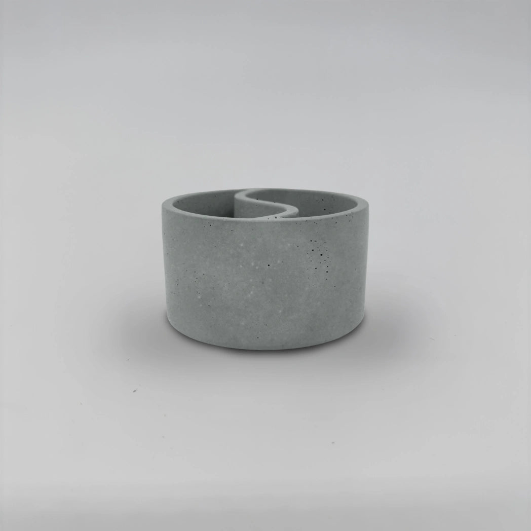 Yin-YangDuo Nádobka dvojitá z betonu kulatá