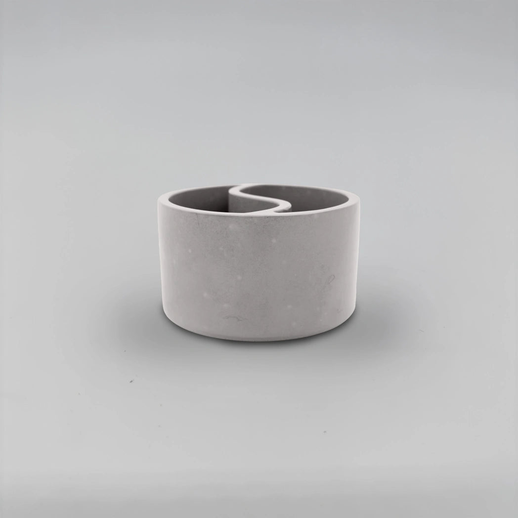 Yin-YangDuo Nádobka dvojitá z betonu kulatá