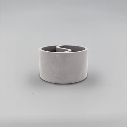 Yin-YangDuo Nádobka dvojitá z betonu kulatá